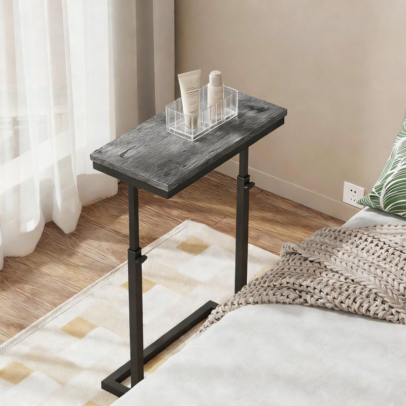 Table d'appoint à hauteur réglable pour canapé et lit, table de bout multifonctionnelle avec fabrication robuste pour le salon et la chambre à coucher