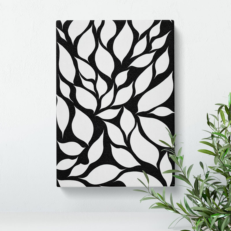 Leaves Pattern No.3 - Wrapped Canvas Print, 50cm H x 35cm W x 3cm D