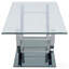 Ensemble de table basse chromée 2 pièces avec dessus en verre