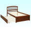 Lit plateforme simple en bois massif-1790169514
