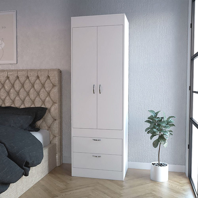 Armoire 2 tiroirs, Blanc
