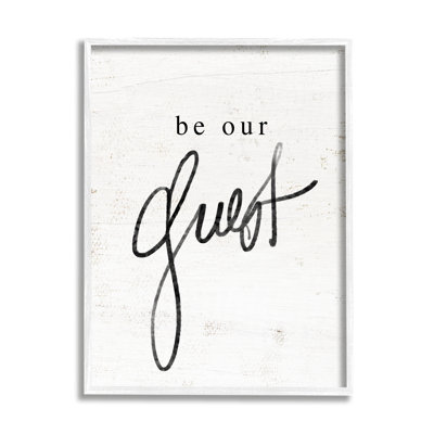 " Be Our Guest Phrase "