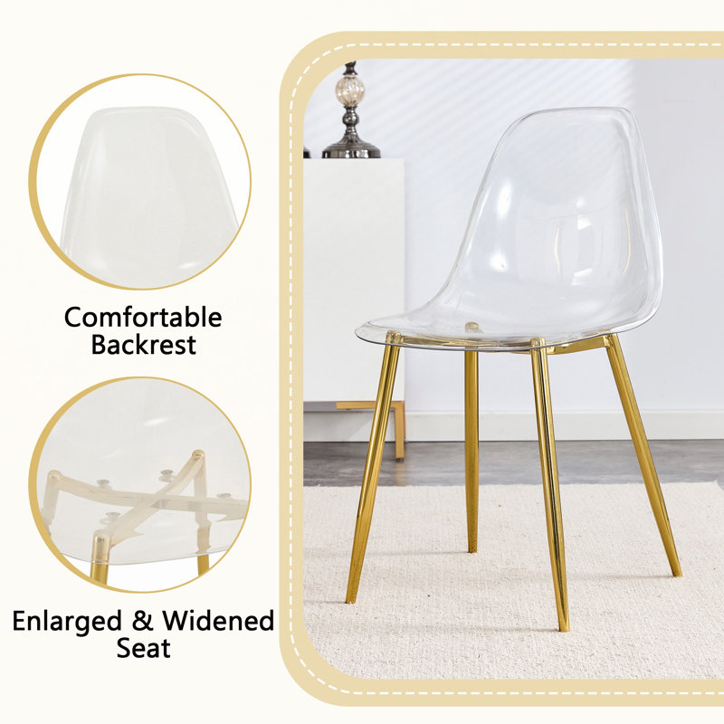 Ensemble de salle à manger 5 pièces Light Luxury avec table ronde en verre brun et 4 chaises en polyuréthane