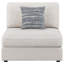 Chaise rembourrée sans accoudoirs Duncan avec coussins amovibles beige-717608761