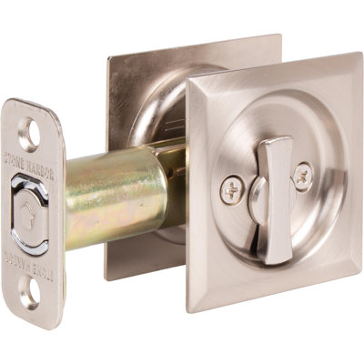 Serrure de porte carrée contemporaine, loquet d'intimité (lit / bain), envers 2-3 / 4 ", RCL, quincaillerie By Stone Harbor