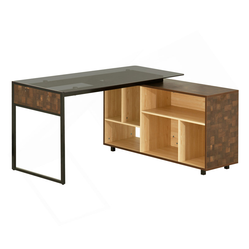 Bureau en coin en L avec rangement multiple Techni Mobile