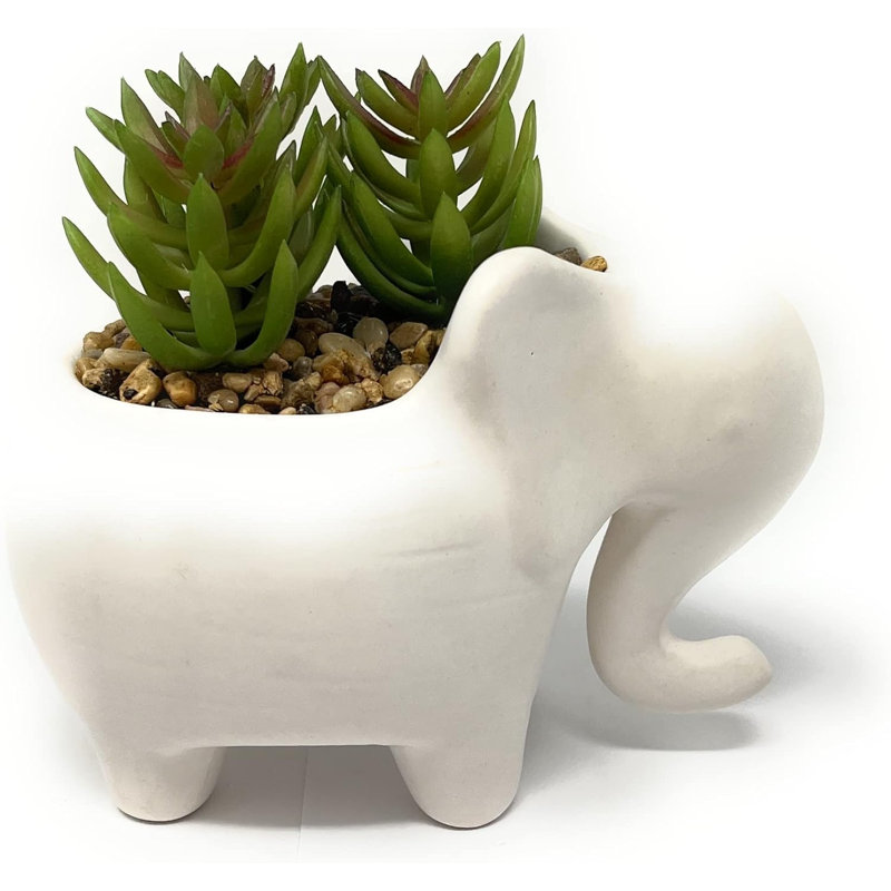 Pot à fleurs 4,7 po H, Éléphant