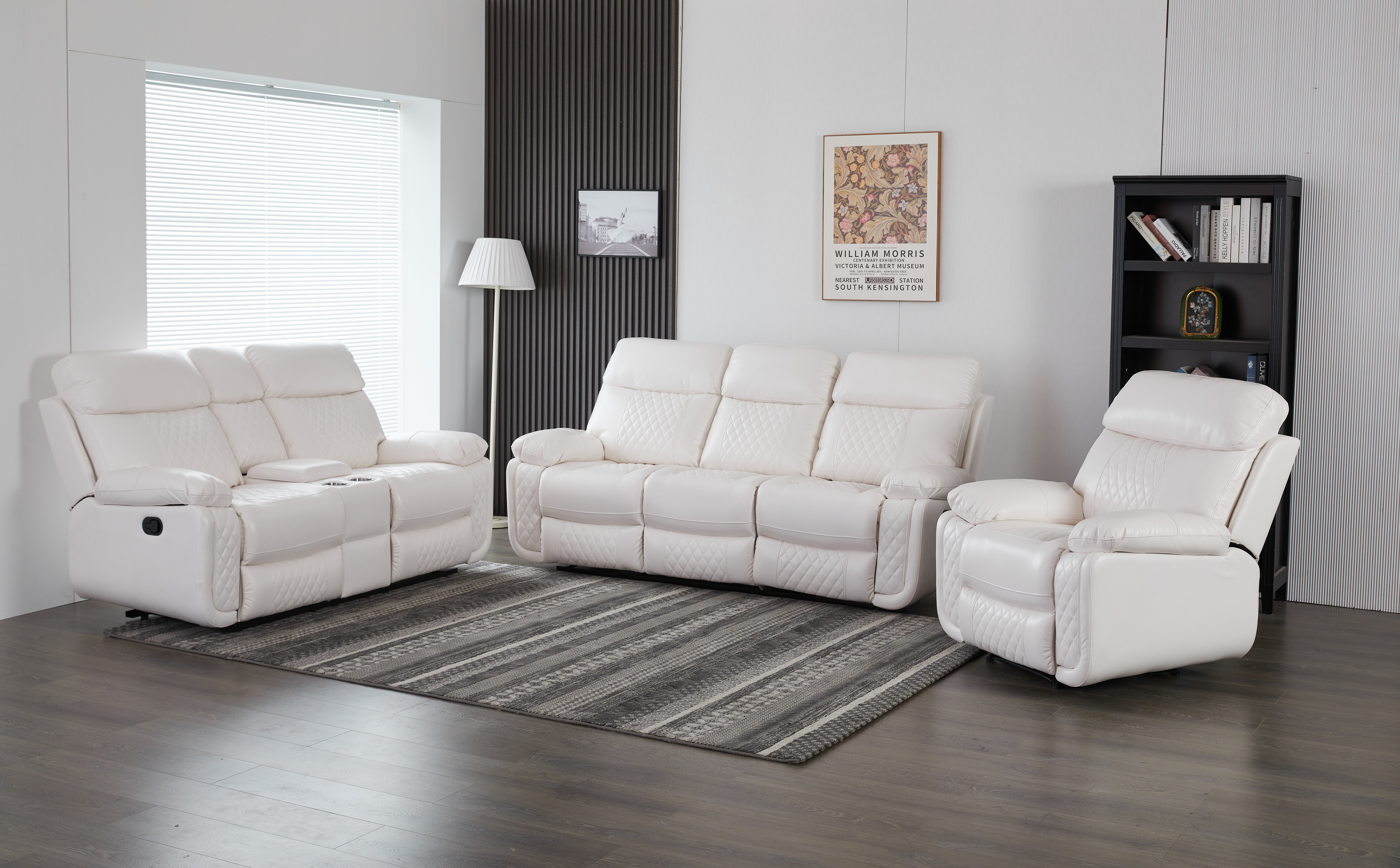 Red Barrel Studio® 3-Piece Manual Reclining Living Room Set With Cup ...