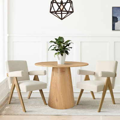 Montoria Upholstered Wood Dining Armchair