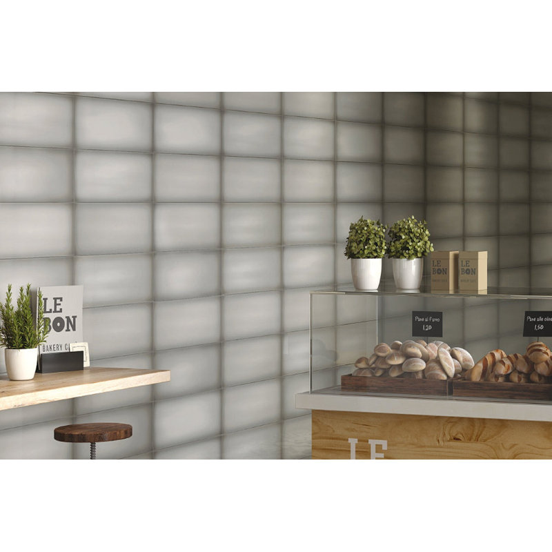 Carreau de céramique 4 po x 12 po, gris