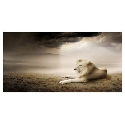 «King of Animals At Sunset», impression sur toile tendue