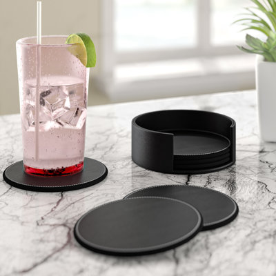 Ensemble de sous-verres avec support