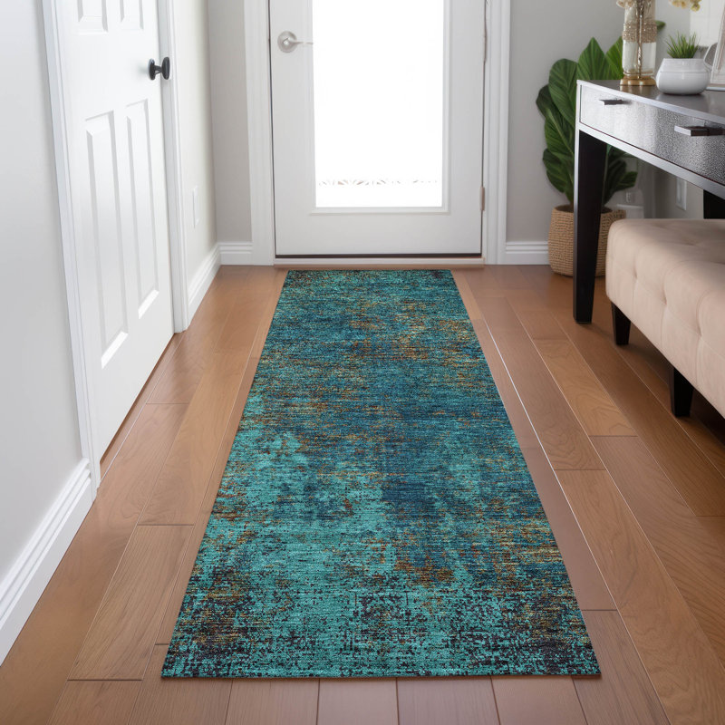 Tapis rectangulaire Aleighna avec envers antidérapant, Runner 2'3" x 7'6"