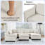  Canapé modulaire modulaire en chenille de 111,8 po en U avec tabouret de rangement amovible pour le salon-607875053