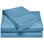  Ensemble de draps rayés en coton à 100 % rayé à densité du tissage de 1200 fils