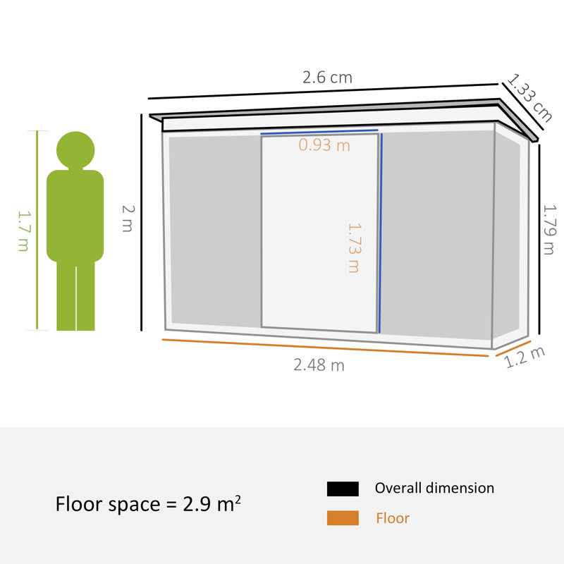 Abrian 8.5 ft. W x 4.4 ft. D Metal Tongue & Groove Flat Garden Shed