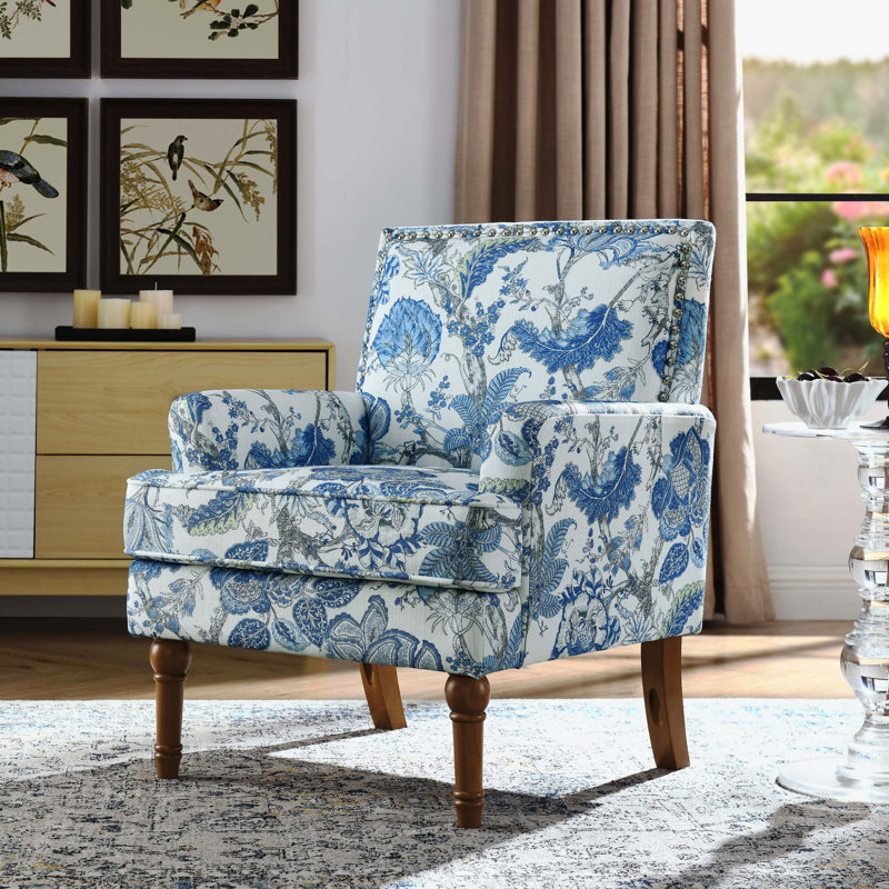 Chaise d'appoint Farmhouse French Country, Bleu