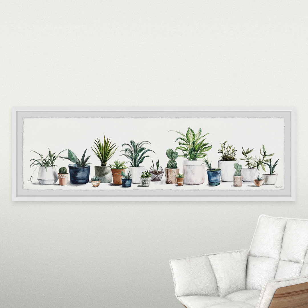 'Mixed Containers' - Picture Frame Panoramic Painting on Paper Latitude Run® 
