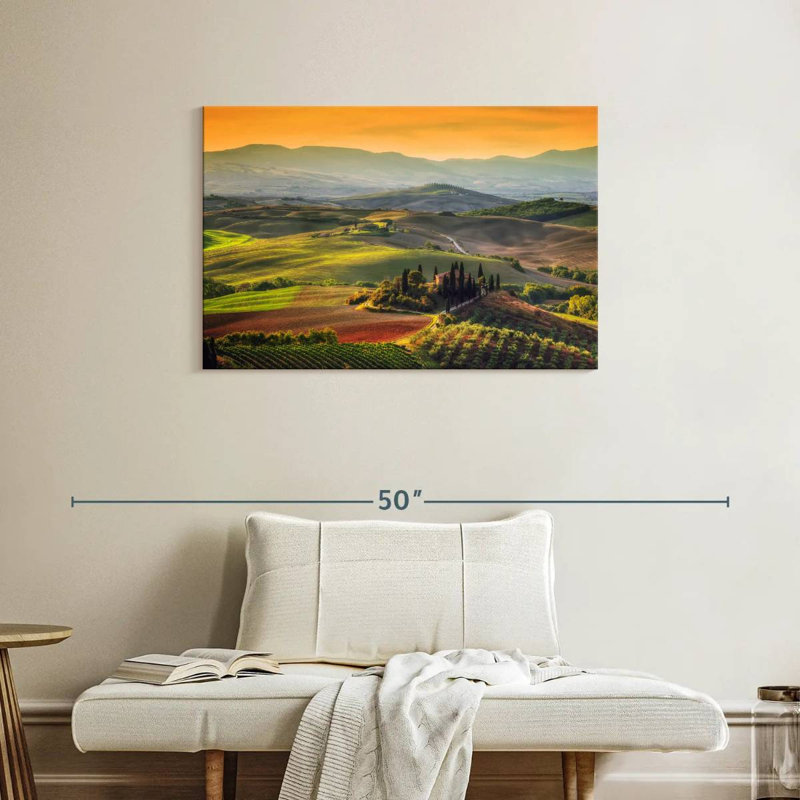 Alvord Tuscany At Dawn, 24" H x 36" W