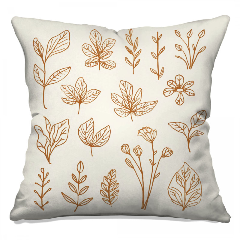 Coussins Botanical Line Art, 16 po x 16 po