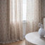 Rideau semi-transparent rustique en mélange de lin et coton (2 pièces)-2067539855