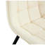 Chaise moderne blanc crème - Confortable avec grille et base en tissu élégante pour salle à manger, assise de 12,01 lb
