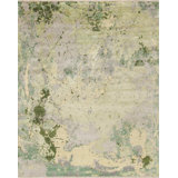 Artist Neptune Hand Knotted Abstract Area Rug in Gray/Green