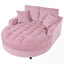 Upholstered Sofa Couch with Tufted Seat and Detachable Pillows