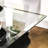 Bagdai Glass Top Metal Base Dining Table