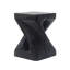 Table d'appoint Twist Shape, texture semblable au bois, couleur noire-507264751