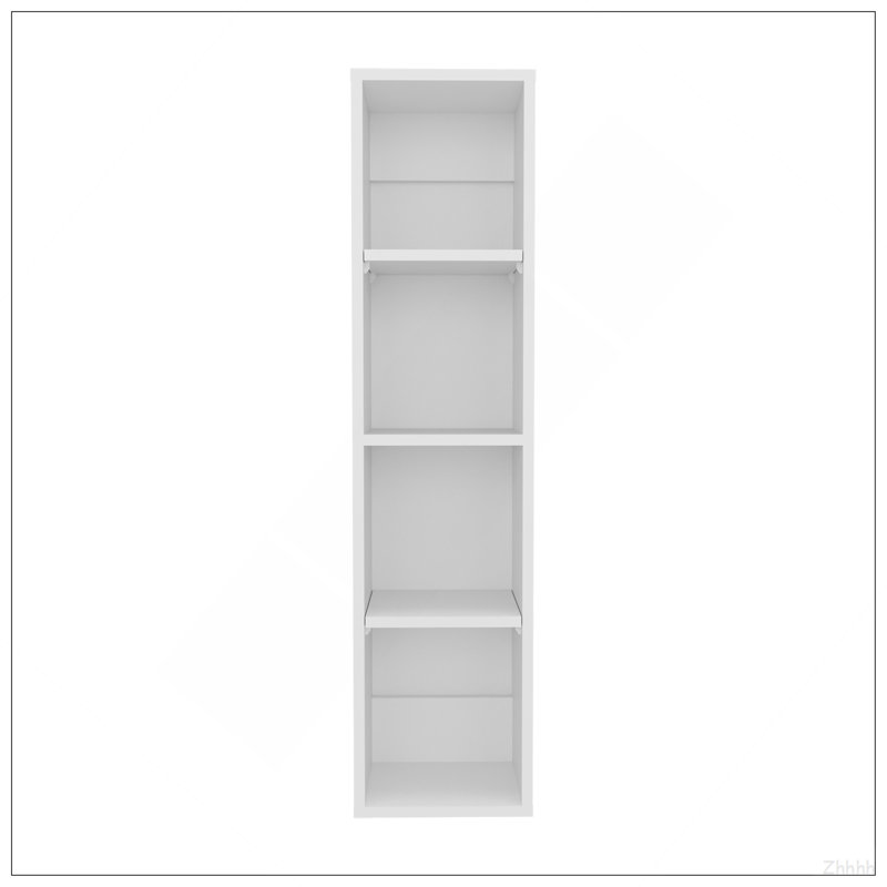 Tall Wall-Mounted Bathroom Cabinet Storage With 4 Open Shelves, Slim Bathroom Organizer