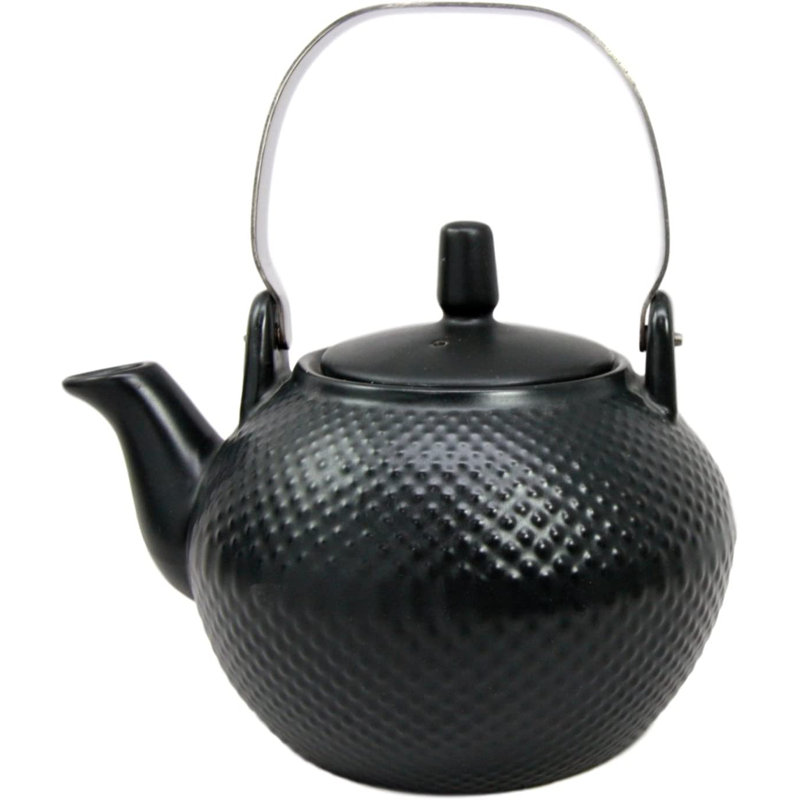 28 oz Théière en céramique, Noir