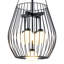 Lustre cage industriel noir mat à 5 lumières avec abat-jour en verre blanc, hauteur réglable de 24 à 98 po, base G9, homologué UL + ETL - Parfait pour le vestibule d'îlot de cuisine de la salle à manger