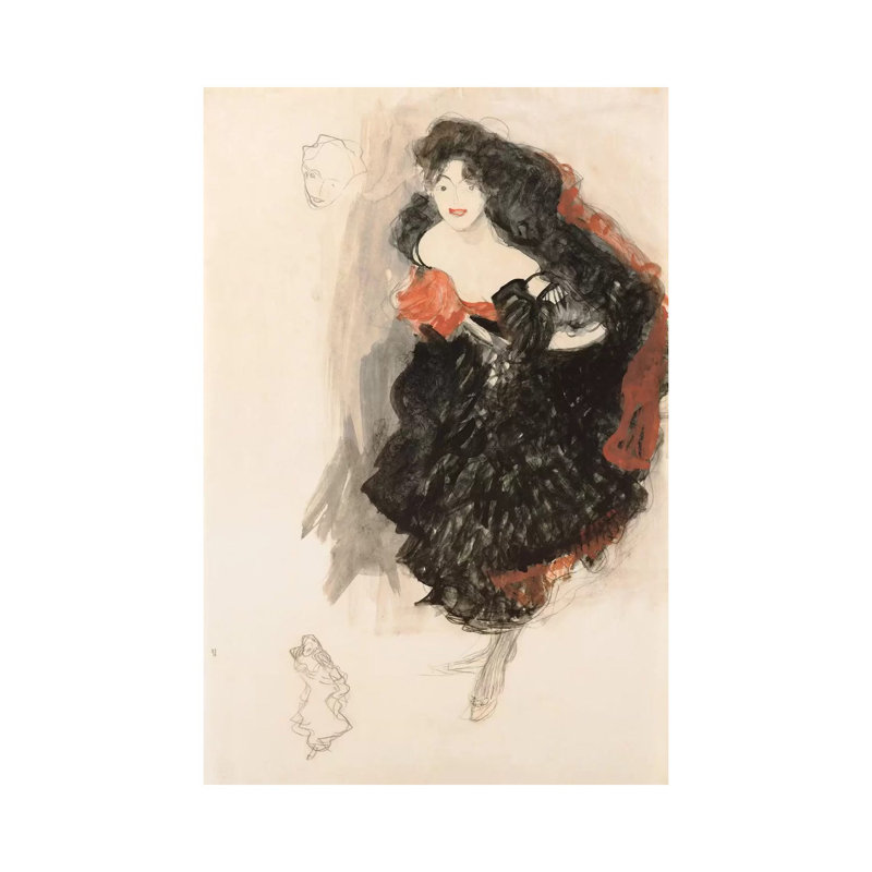 Study For Judith Ll by Gustav Klimt - Wrapped Canvas Print, 20.32 cm H x 30.48 cm W