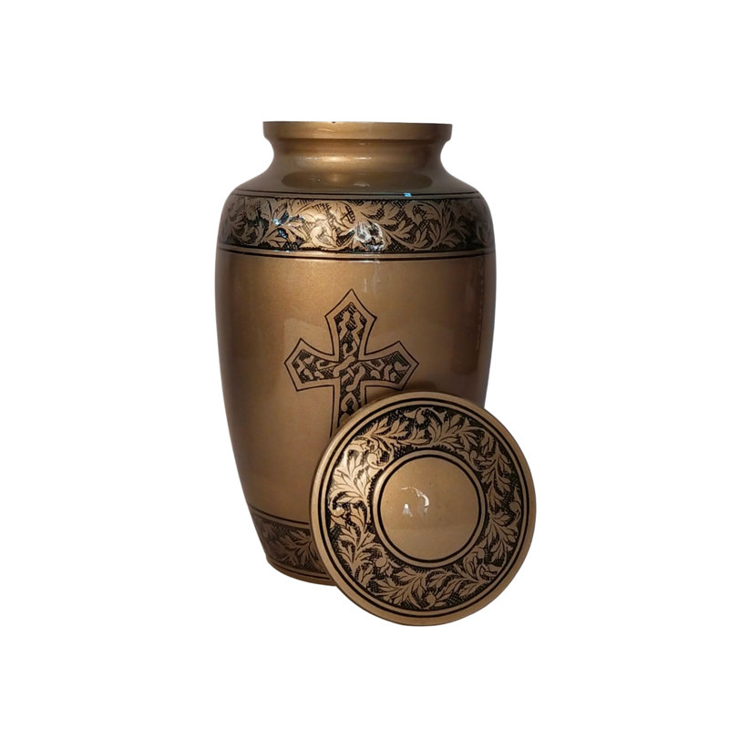 Grande urne de crémation faite à la main, Bronze