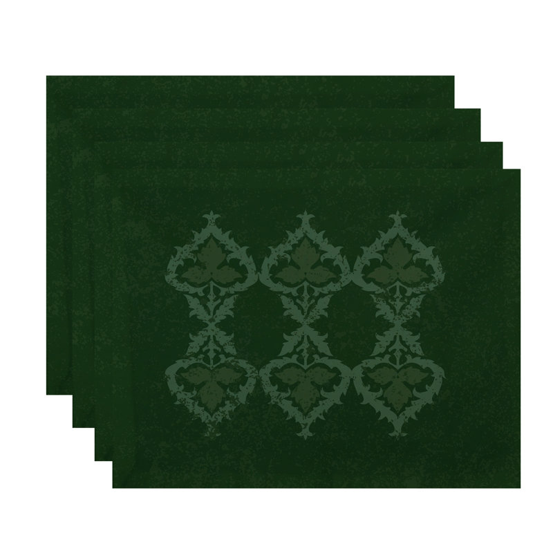 Ensemble de napperons 4 pièces Harrel, Vert