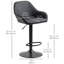 Ensemble de 2 tabourets de bar réglables Baeden, tabourets de bar pivotants avec repose-pieds et dossier, base ronde en cuir synthétique et acier, pour comptoir de cuisine et salle à manger-2109227256