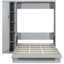 Lit double avec tablettes, garde-robe, lumières à DEL - gris-750729875-750729869