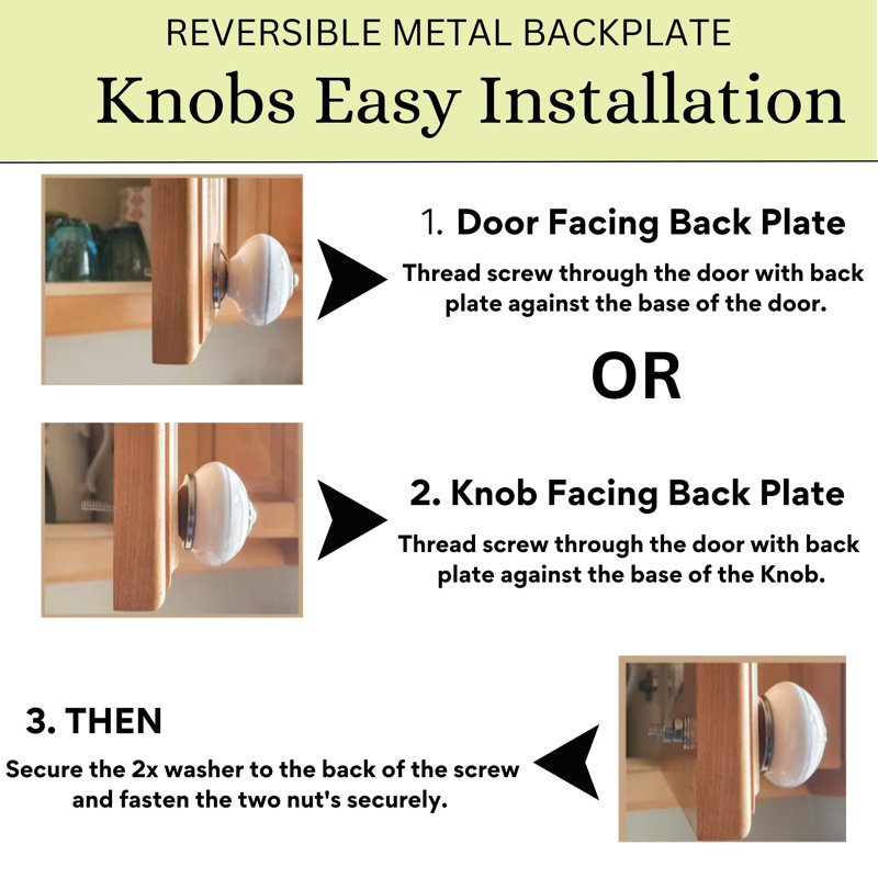 Hand-Painted Ceramic Round Cabinet Knobs with Mounting Hardware