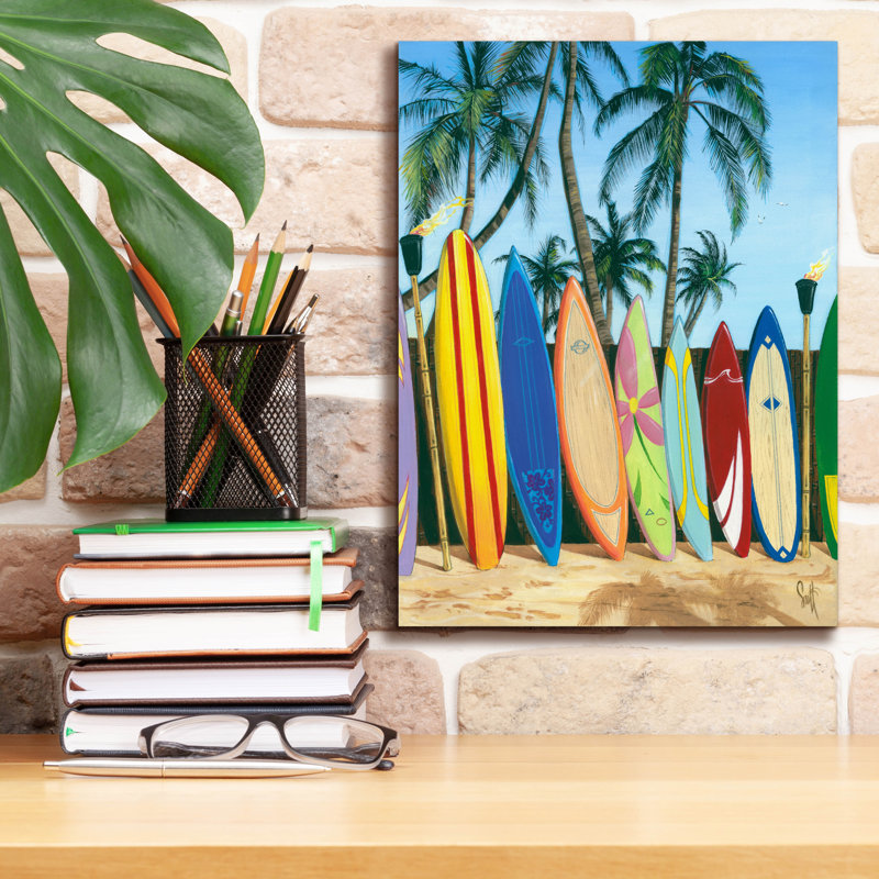 "Bunch Of Boards" par Scott Westmoreland, art mural sur toile, H 16 po x l 12 po x P 0,75 po