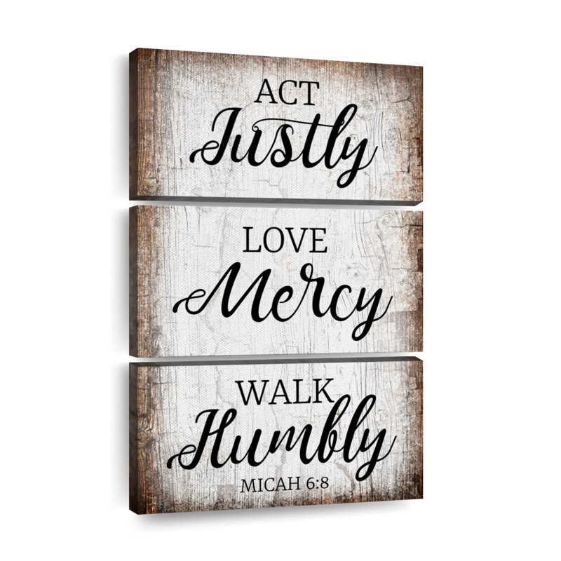 Inspiration et typographie, «Love Walk», impression sur toile, 3 pièces, H 65 po x l 42 po x P 1 po