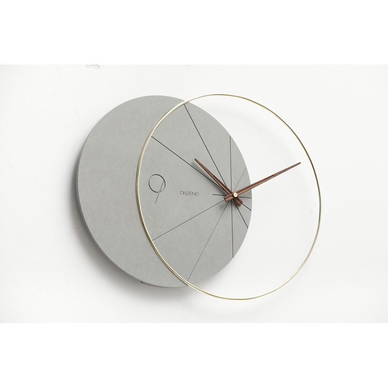 Wood Wall Clock, Grey