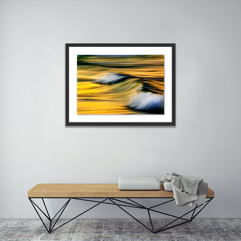 Rollin In Print by Geoffrey Baris, 29" H x 40" W x 2.5" D, Black