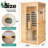 1 Person Infrared Sauna with Backrest,Indoor Dry Sauna with Heaters Panels, Bluetooth Speaker
