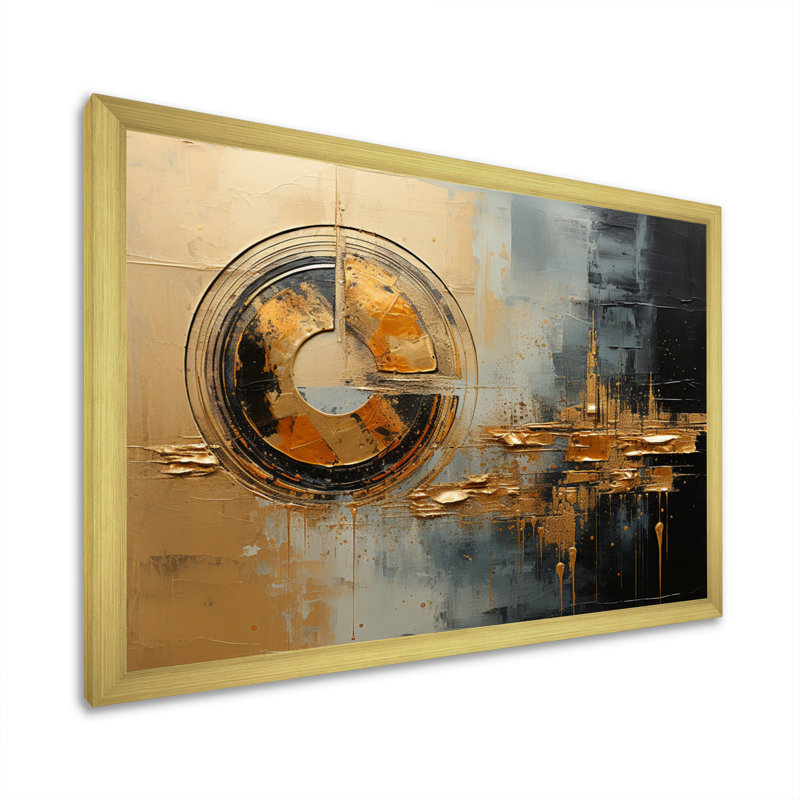 Golden Gleam IV sur impression sur toile, H 12 po x l 20 po x P 1 po, Cadre doré à une seule photo