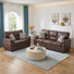 Ensemble de causeuse et canapé avec coussin décoratif Leathaire
