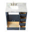 Ariel Cambridge 36 po Meuble-lavabo décalé de gauche avec 2 po Comptoir en marbre de Carrare-134280568-134280567-105903795