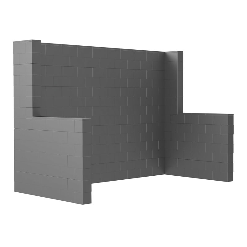 Ensemble de kiosque pour salon Everblock, H 84 po x l 120 po x P 60 po, Noir