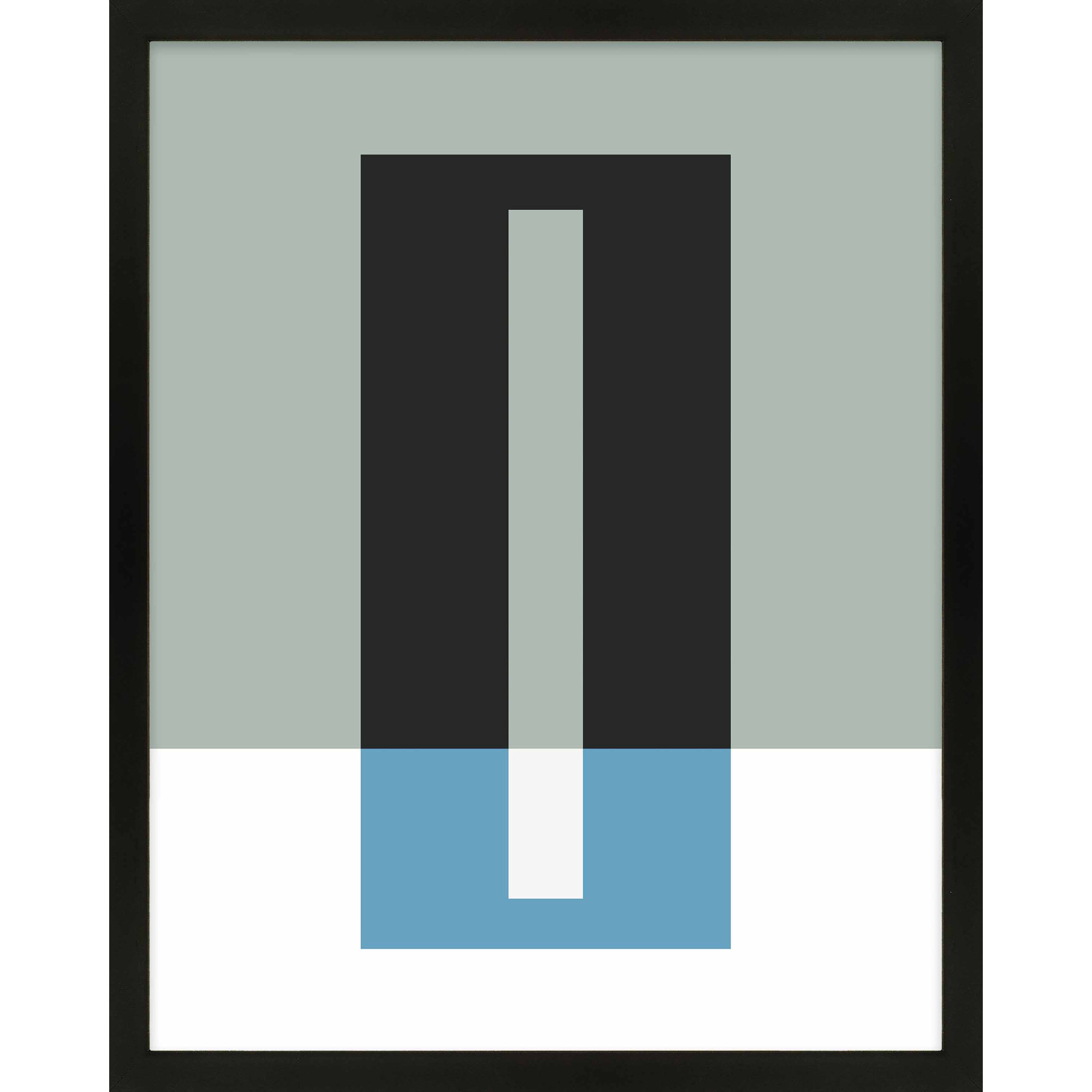 Bit Of Blue by Jacques Pilon, 25" H x 20" W, Black Framed Paper
