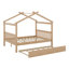 Lit en bois avec couchette-589625155